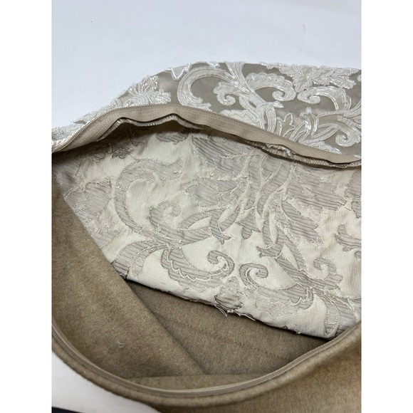 Glass Beaded Pillow By Elizabeth Phillips Handmade Rare EUC 22x22 - Picture 12 of 12